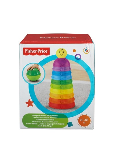 Fisher Price Numaralı Kaplar, İç İçe Geçebilir 10 Renkli Kap, 5 T
