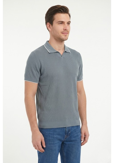 Baglan Erkek Spor Polo Yaka Triko Tişört Bgl-st05374 Mavi