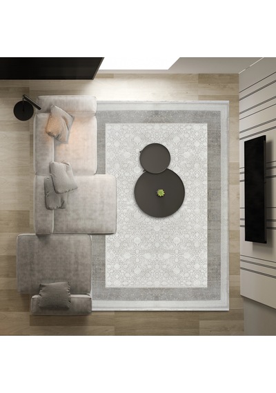 Dolce Vita Halı Monaco 8704 Fiore Modern Salon Halısı Krem