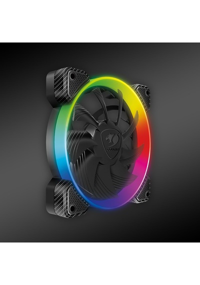 Cougar 120Mm Vortex Rgb Cf-V12Fb-Rgb Rgb Siyah 3-Lü Paket Kasa Fa