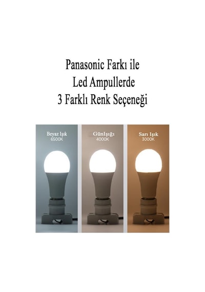 Panasonic 8,5w 60w Led Ampul 2700k - Sarı Işık 6 Adet Tasarufflu Lamba