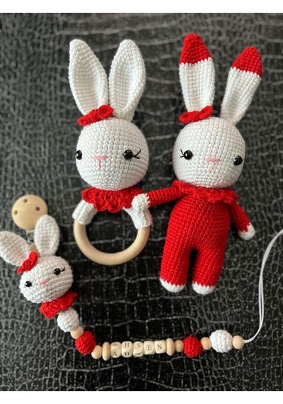 Amigurumi Kız Tavşan Yeni Doğan Set