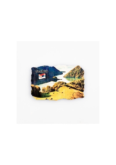 Sırbistan Perucac Gölü Temalı Fresco Magnet