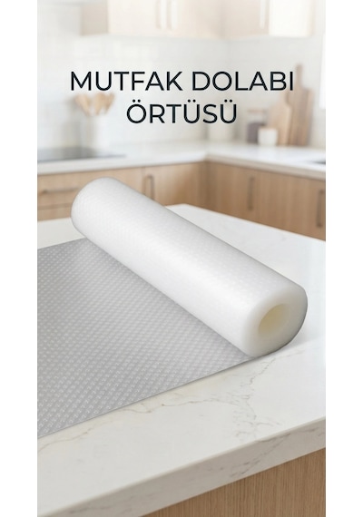 Şeffaf Kaydırmaz Dolap İçi Raf Örtüsü 45x300 Cm Pvc Malzeme