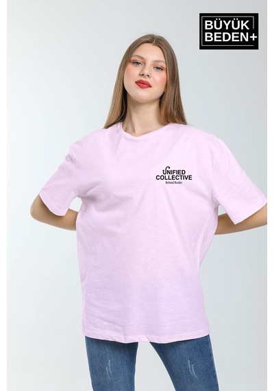 Superlife Kadın Büyük Beden Unified Collective Baskılı Bisiklet Yaka Tshırt Spr25btsk905 Pembe Superlife Kadın Büyük Beden Unified Collective Baskılı Bisiklet Yaka Tshırt Spr25btsk905 Pembe
