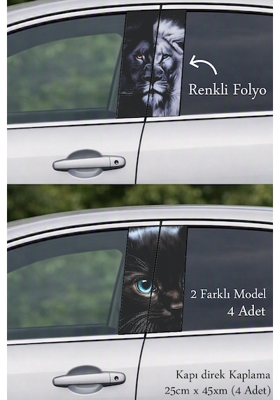 Farklı Tasarım Kapı Direk Folyo Sticker Etiket