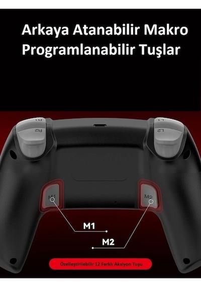 Kablosuz Wireless Ps4 Android Apple Uyumlu iOS Switch Pc Six-axis Oyun Kolu Joystick Mavi