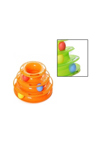 Tower Of Tracks Eğlenceli Üç Katlı Kedi Oyuncağı Seti Kedi Oyunu Bx40