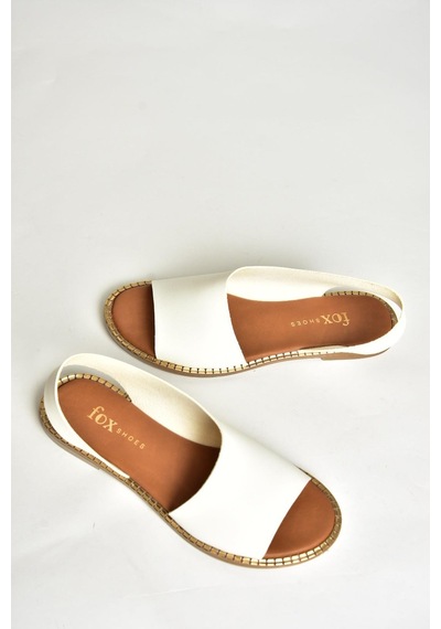 Fox Shoes U876860609 Beyaz Kadın Sandalet Beyaz