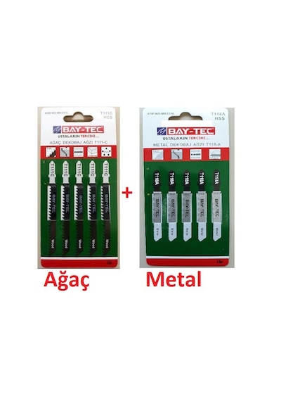 Bay-Tec Metal Dekupaj Ağzı Ağaç Dekupaj Ağzı Seti 10'Lu Paket