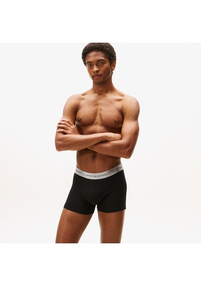 Tommy Hilfiger Trunk Metallic Erkek Bej 3'lü Boxer Um0um03411 Siyah