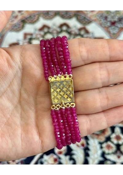 Yakut Elmas Bileklik 056