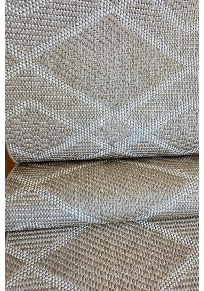 Leiva Home Lara 05 Krem Bej Sisal İskandinav Modern Kaymaz Taban Yumuşak Özel Ölçü Salon Koridor Halısı 0220-krem