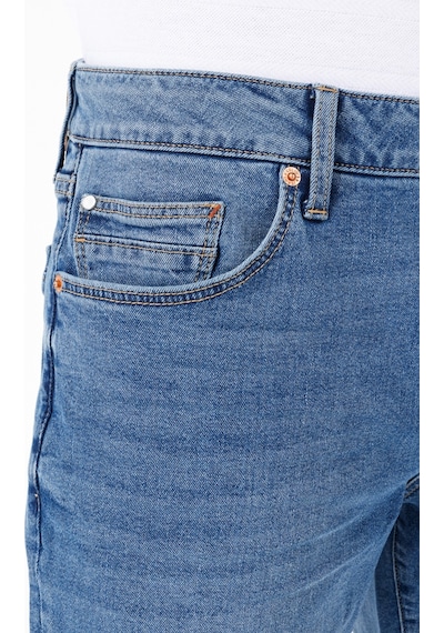 Colin's Colins Düşük Bel Mavi Erkek Jean Şort Mavi