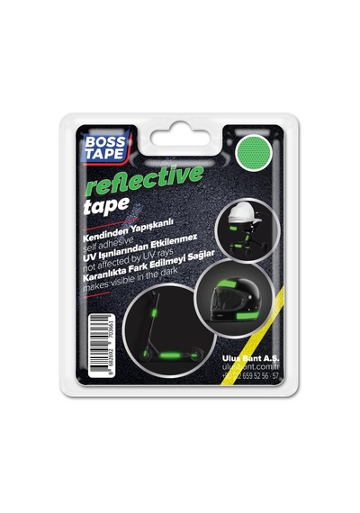 Boss Tape Reflektif Bal Petegi Desenli Fosforlu Bant, 35 Mm X 1.5 M, Yesil