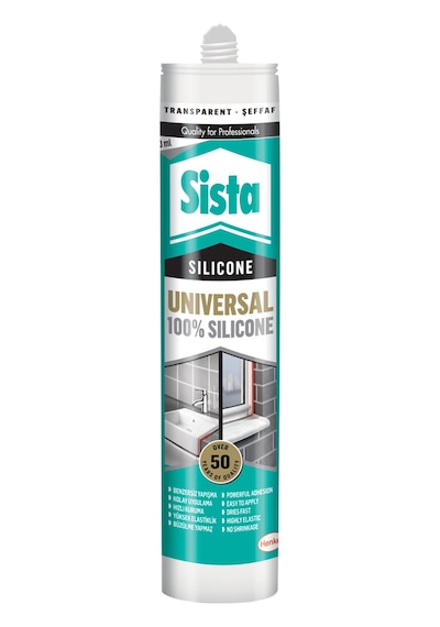 SİSTA ŞEFFAF SİLİKON 280 ML X 20 ADET (1 KOLİ) Şeffaf