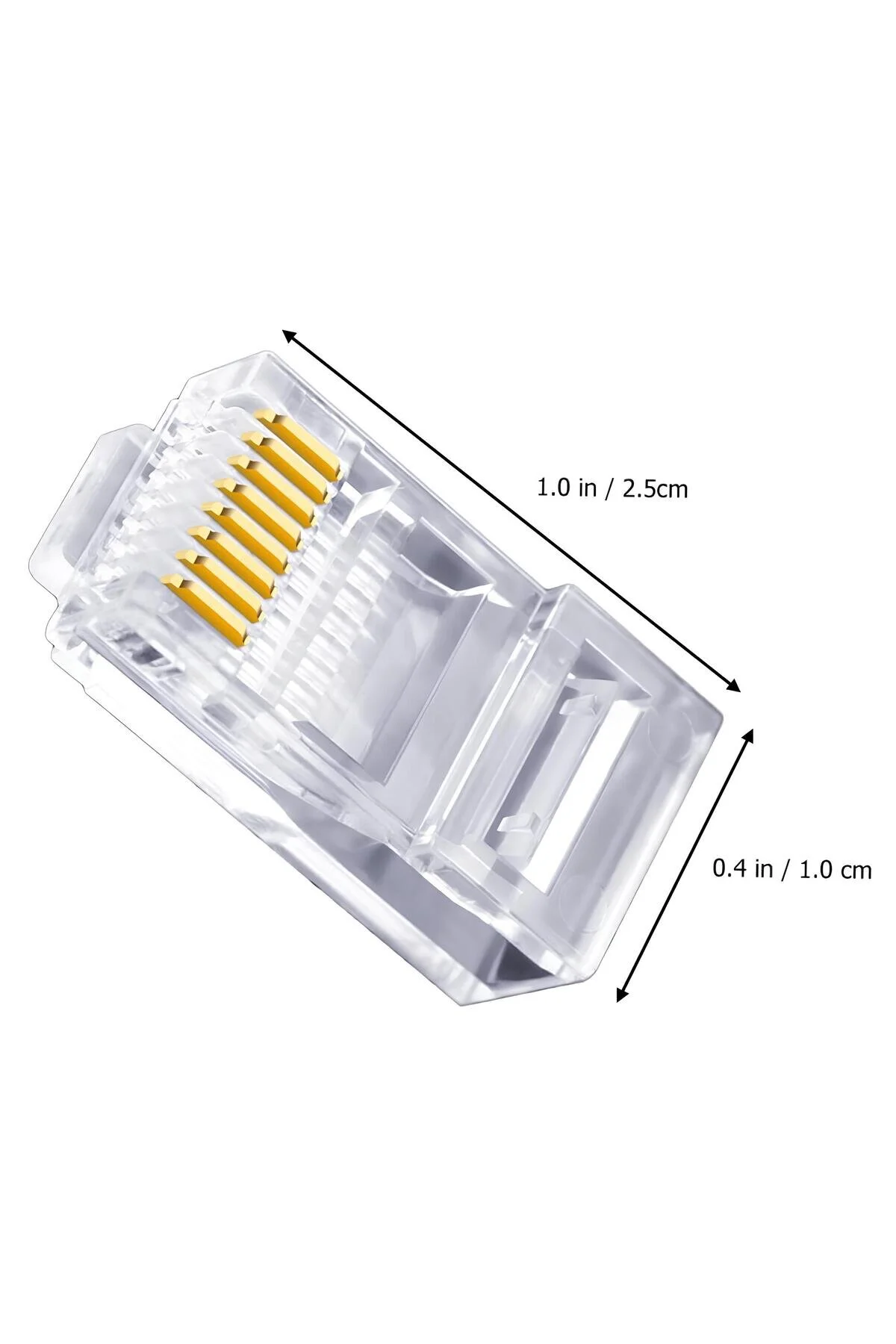 Rj45 Cat6 Yeni Nesil Delikli Jack Konnektör 100 Adet
