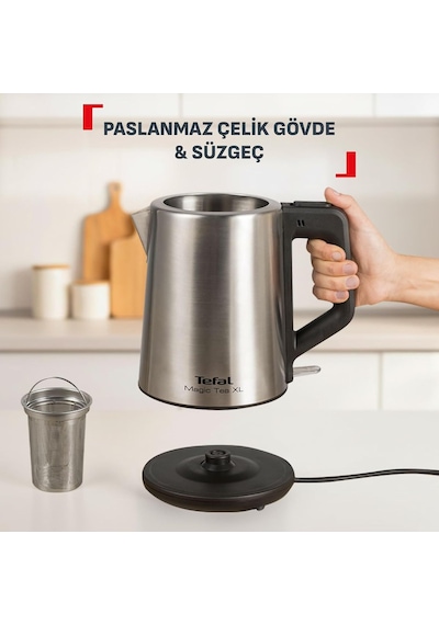 Tr Magic Tea Xl Cam Demlikli Ve Paslanmaz Çelik Gövdeli 1650 Watt Çay Makinesi Diğer