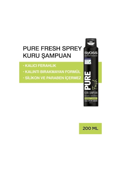 Syoss Pure Fresh Kuru Şampuan 2 x 200 ML
