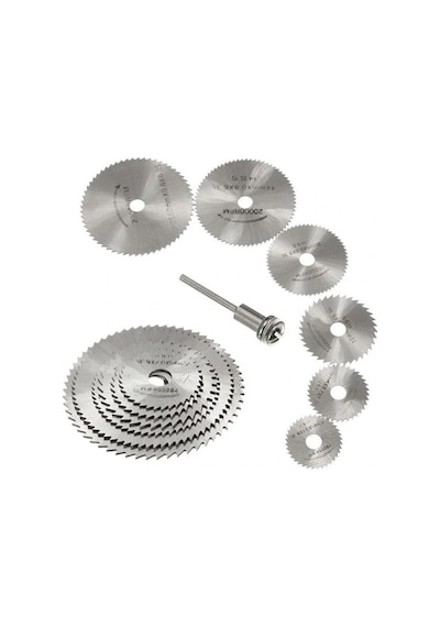 Metal 6 Parça Mini Matkap Ucu Ahşap Kesme Yuvarlak Çelik Bıçak Disk Testere Seti Kiti