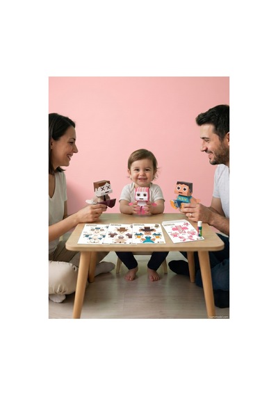 Sevimli Robatlar Origami Seti, Kağıt Katlama Seti Paper Craft, Ebeveyn Çocuk Aktivitesi