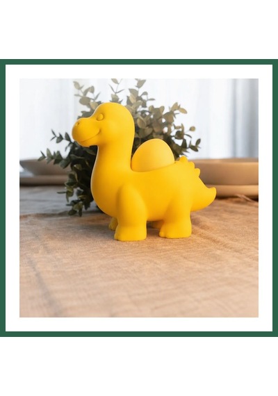 Bezos 3d Baskı Dinozor Yumurtalık - Sevimli Eggosaurus Yumurta Tutucu-sarı Bzs01