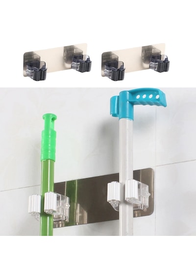 Mcg Pratik Organizer 4lü Yapışkanlı Fırça Paspas Mop Fırça Sabitleyici Ergonomik Alet Aparatı