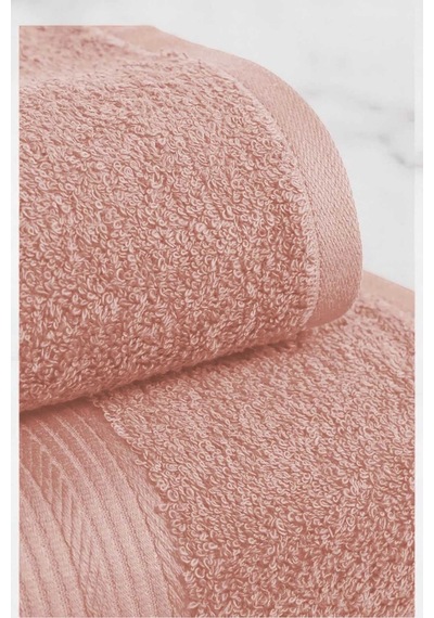 2 Parça Battal Lüks Premium Banyo Spa Havlu Takımı 90x170 Cm Somon Çok Renkli