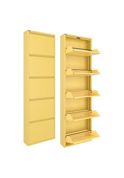Ceha 5'li Metal Ayakkabılık - Açık Sarı/butter K.AYK-5/M1812