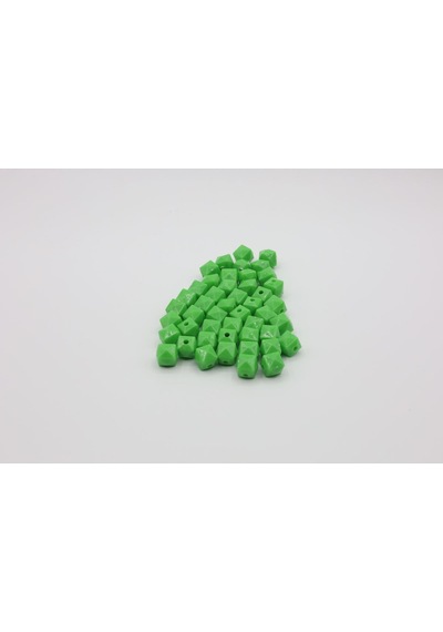 Akrilik Küp Boncuk 10 Mm / Yeşil