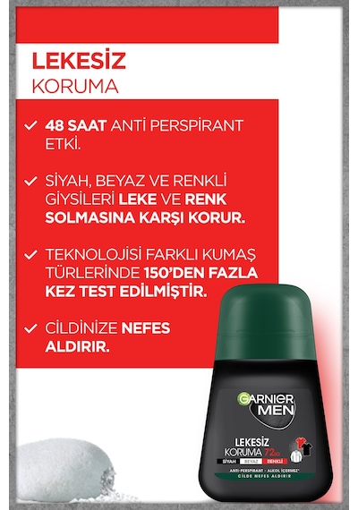 Garnier Men Lekesiz Koruma Erkek Roll-On 50 ML