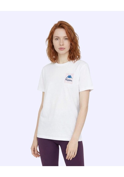 Kappa Logo Carla Kadın Beyaz Oversize Tişört