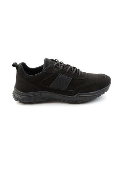 Bambi Siyah Nubuk Hakiki Deri Erkek Sneaker E01018271001