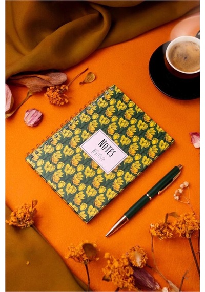 Magnolia-midi 14x20 Çizgili Defter Sarı