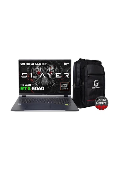 Game Garaj Slayer R9T XL-5060 C2 Ryzen 9 8945HX 32 GB 2 TB SSD RTX5060 18" Wuxga Freedos Dizüstü Bilgisayar