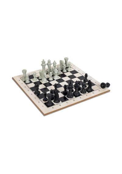 Ahşap Zeminli Satranç Takımı 33 Cm 1258963145930
