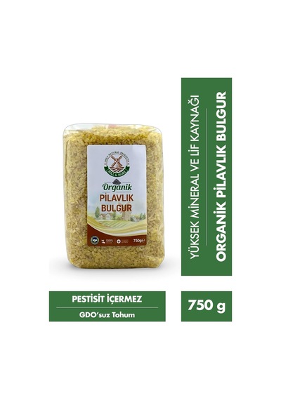 Bakliyat Seti - Organik Pilavlık Bulgur 750 G Organik Nohut 750 G Organik Kuru Fasulye 750 G