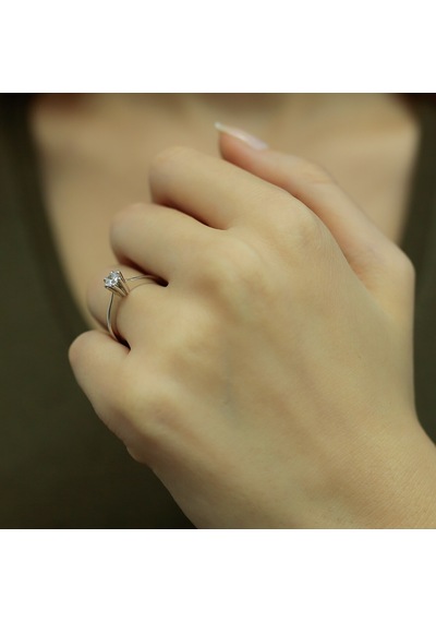 Lova F Renk 0,24 Karat Pırlanta Tektaş Yüzük - 1040047