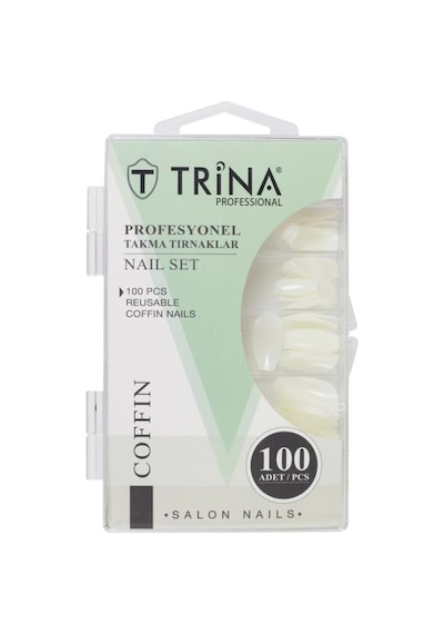 Trina Takma Tırnak  100 ‘lü Kutulu  (Coffin) -06