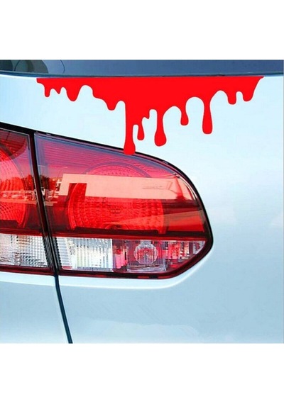 Akan Kan Sticker 20x7 Cm Kırmızı