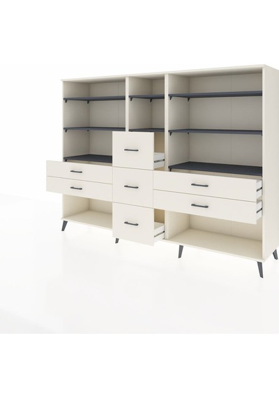 Hyperion Dolap 8 Raflı 7 Çekmeceli 220x44x163 Aytaşı-antrasit/ay Aytaşı-antrasit/aytaşı Hyperion Dolap 8 Raflı 7 Çekmeceli 220x44x163 Aytaşı-antrasit/ay Aytaşı-antrasit/aytaşı