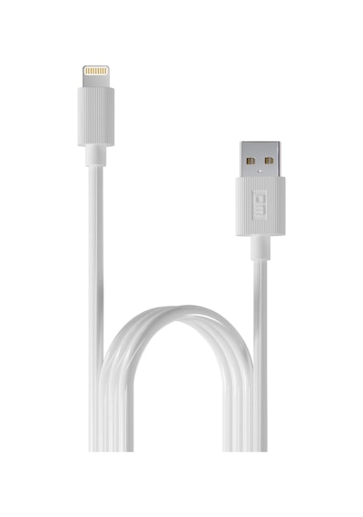 DM SL010 USB to Lightning Apple iPhone Uyumlu 2.4A Hızlı Şarj ve Data Kablosu Beyaz 1 Metre