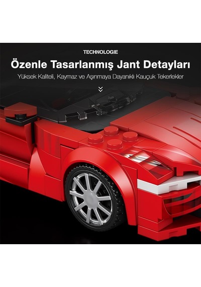 Reobrix Luxury Sedan Car Tesla Model S 820 Brick Yapım Seti