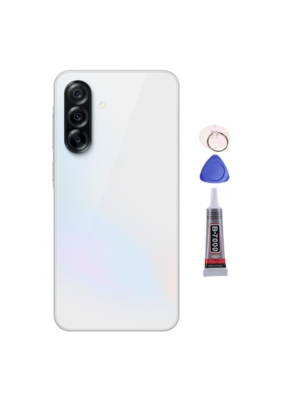 Samsung A36 Beyaz Uyumlu Arka Kapak Batarya Kapağı Pil Kapağı Yapışkan Ve Sökme Aparatıyla Beraber Full Set Beyaz