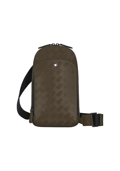 Montblanc Extreme Deri Orta Boy Vücut Çantası 221602 Haki