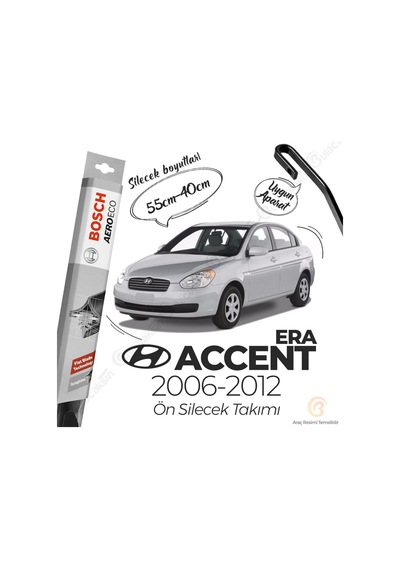 Hyundai Accent Era Muz Silecek Takımı 2006-2012 Bosch Aeroeco N11.5374