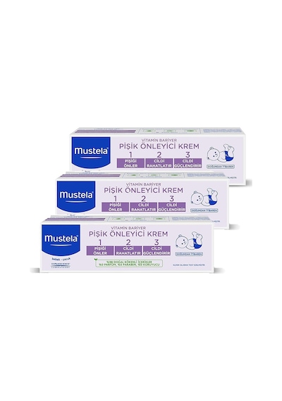 Mustela Vitamin Barrier Pişik Önleyici Krem 100 ML x 3 Adet
