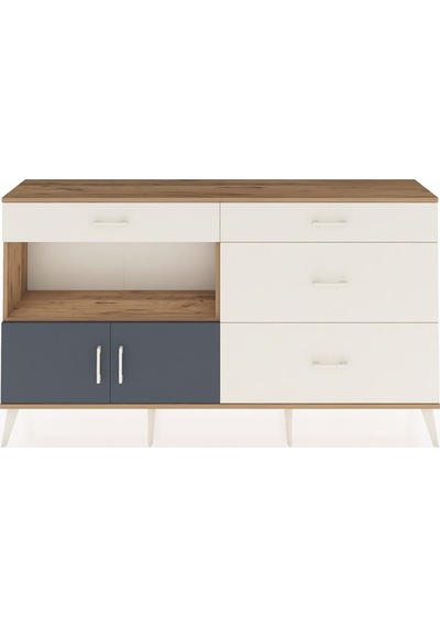 Arges Konsol Tek Raflı 4 Çekmeceli 2 Kapaklı 176x30x99 Çam-antras Çam-antrasit/aytaşı Arges Konsol Tek Raflı 4 Çekmeceli 2 Kapaklı 176x30x99 Çam-antras Çam-antrasit/aytaşı