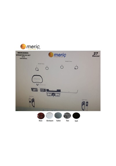 Meriç® Mercedes Sprinter W907 Ön Torpido Kaplama 27 Parça 2020-› (534961462)