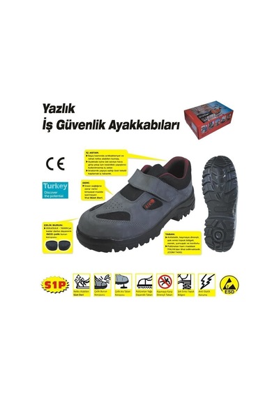 414 Yazlık S1 40 No Çelik Burunlu Ayakkabı Diğer